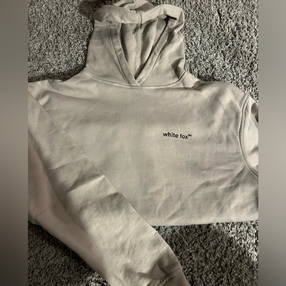 White fox hoodie
